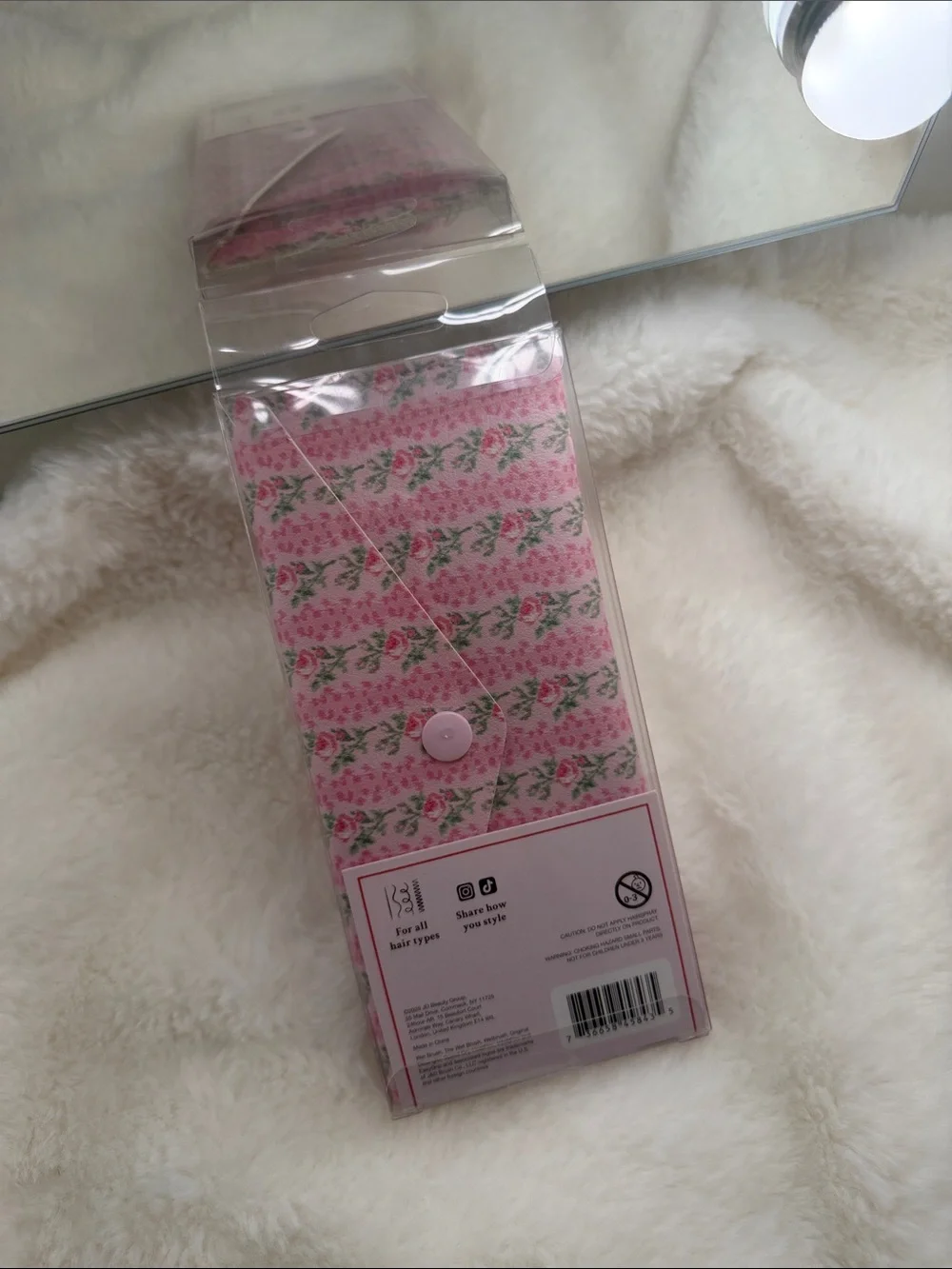 LoveShackFancy Pink Floral Travel Comb Set